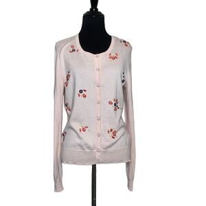 Jones New York long sleeves jewel embellished cardigan size Large